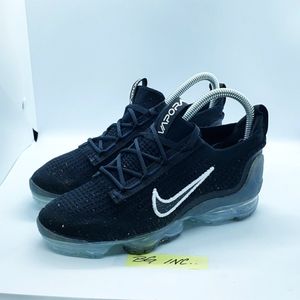 Nike Air Vapor Max Flyknit 2021 Black Shoe Women's Sneakers Size 6 NEW WITH BOX